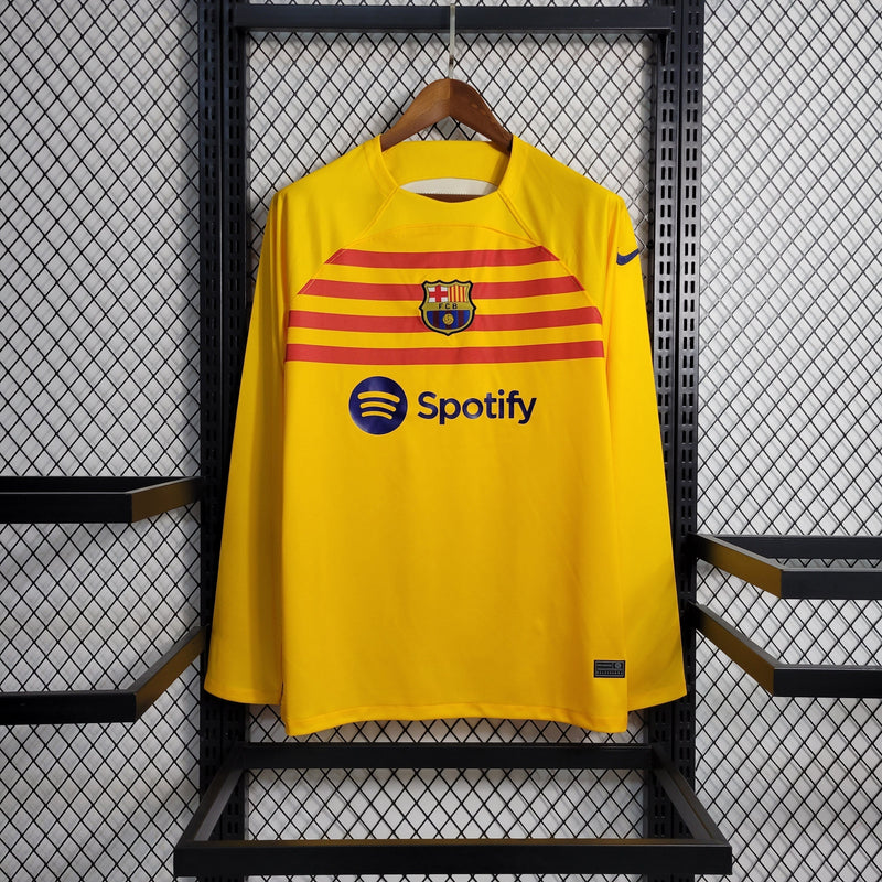 Camisa Barcelona 4 Manga comprida 23/24
