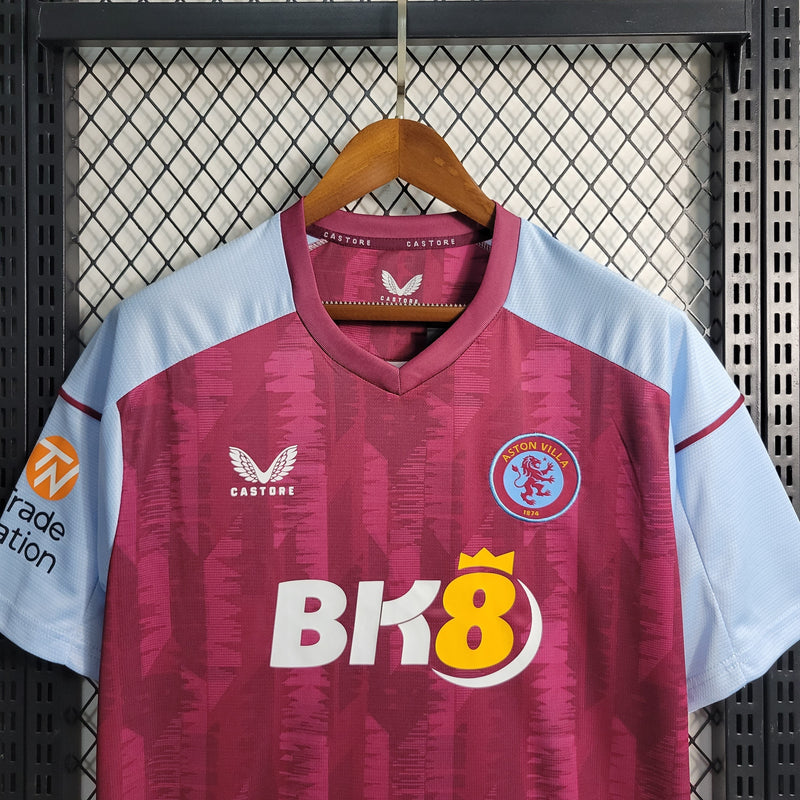 Camisa Aston Villa Home 23/24 Castore Torcedor Masculina -