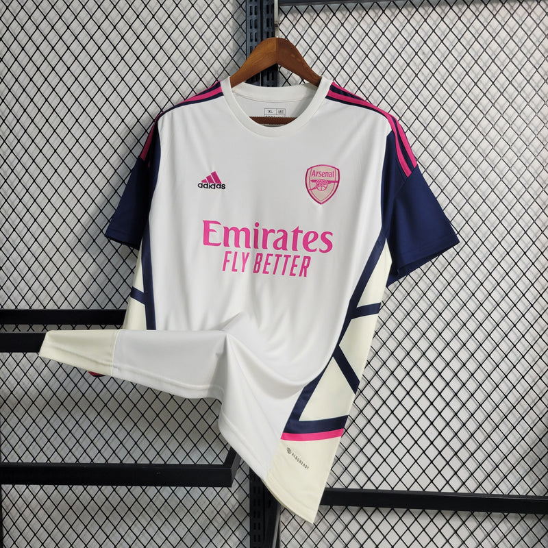Camisa Arsenal Treino Branco 23/24 - Adidas Torcedor Masculina -