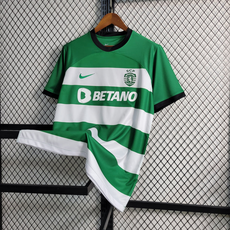 Camisa Sporting Home  23/24 - Nike Torcedor Masculina -