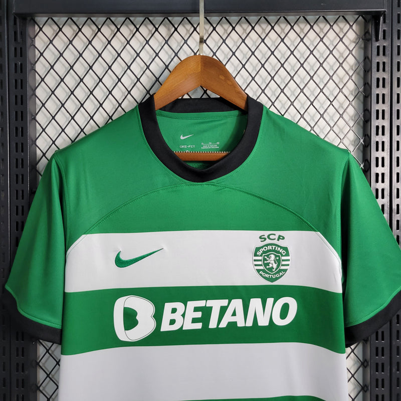 Camisa Sporting Home  23/24 - Nike Torcedor Masculina -