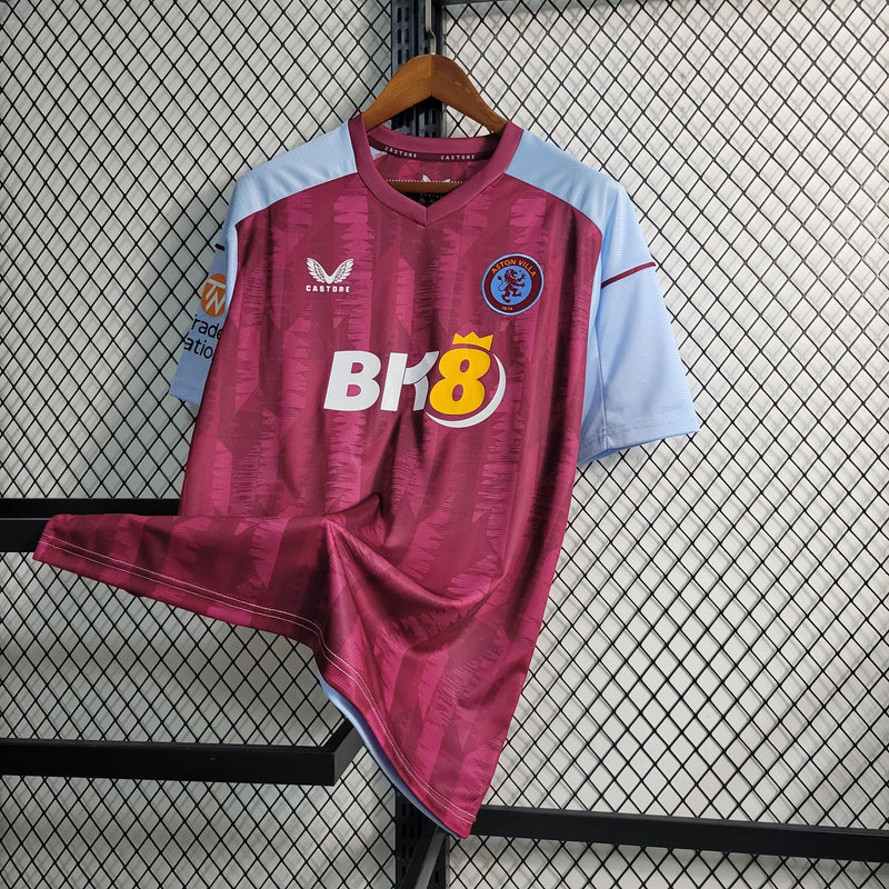 Camisa Aston Villa Home 23/24 Castore Torcedor Masculina -