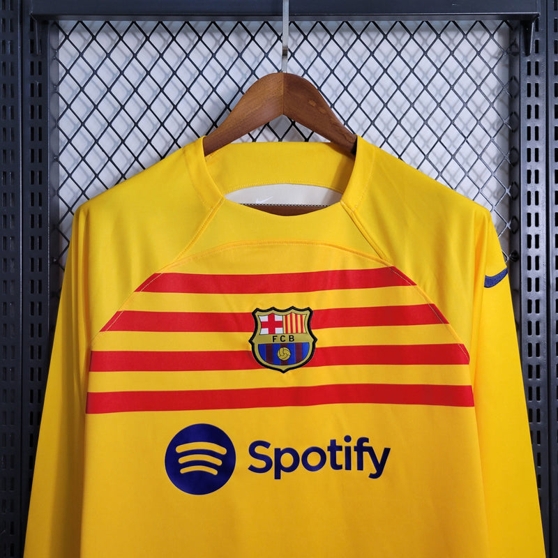 Camisa Barcelona 4 Manga comprida 23/24