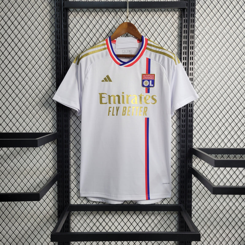 Camisa Lyon Home 23/24 - Adidas Torcedor Masculina -