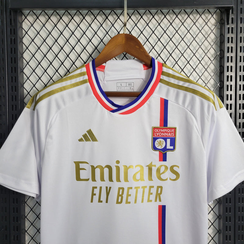Camisa Lyon Home 23/24 - Adidas Torcedor Masculina -
