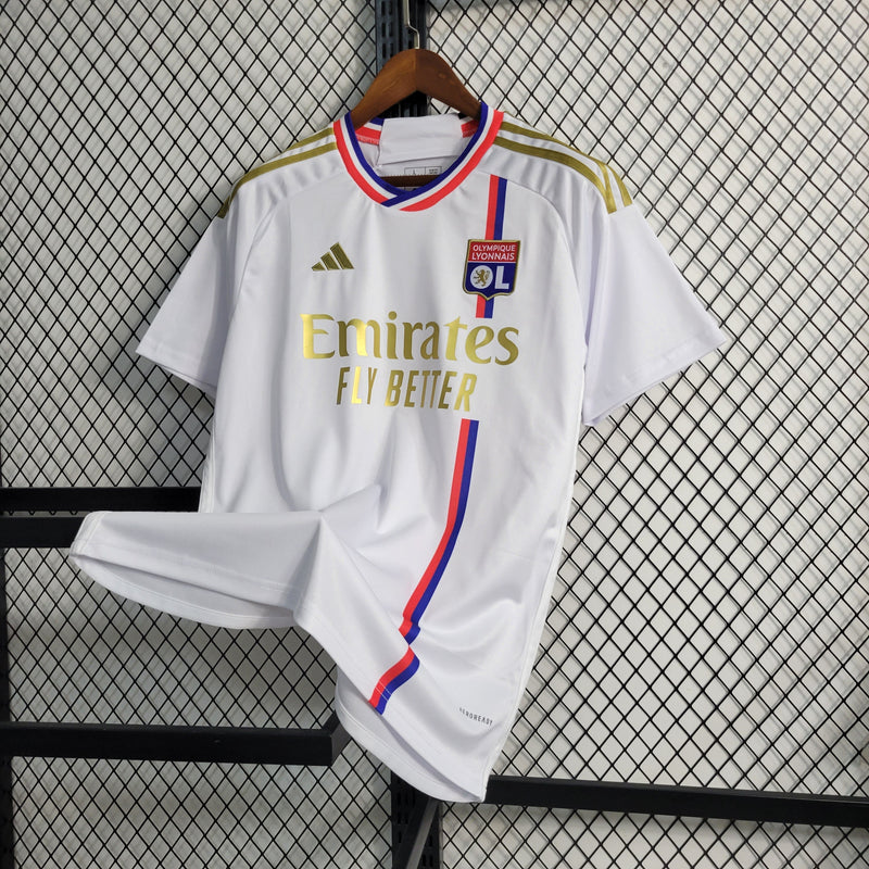 Camisa Lyon Home 23/24 - Adidas Torcedor Masculina -
