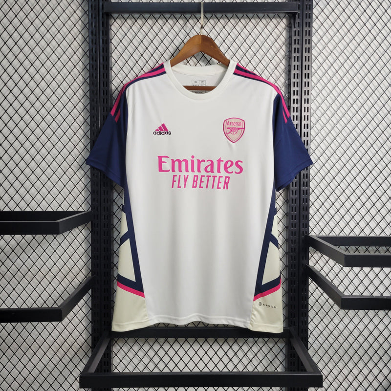 Camisa Arsenal Treino Branco 23/24 - Adidas Torcedor Masculina -