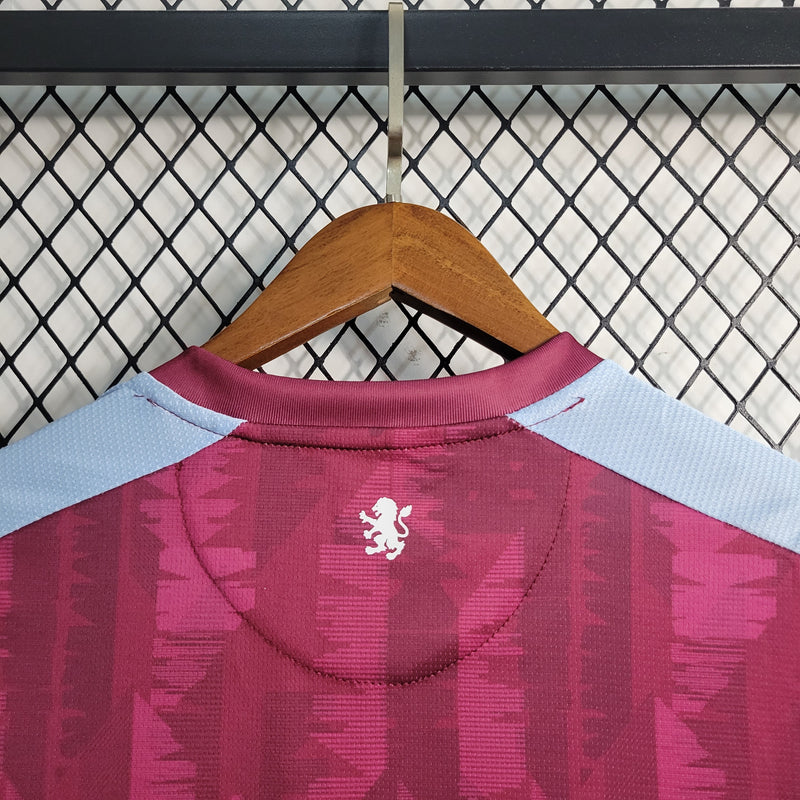 Camisa Aston Villa Home 23/24 Castore Torcedor Masculina -